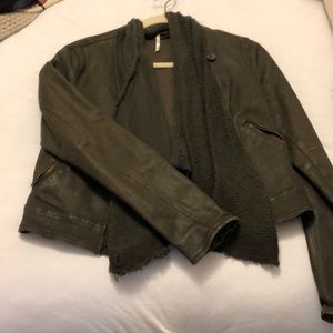 Free people green jacket